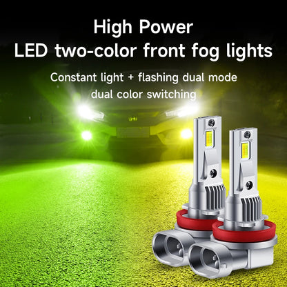 2X 2000LM 30W Dual Color 3570 Chip Lime H8