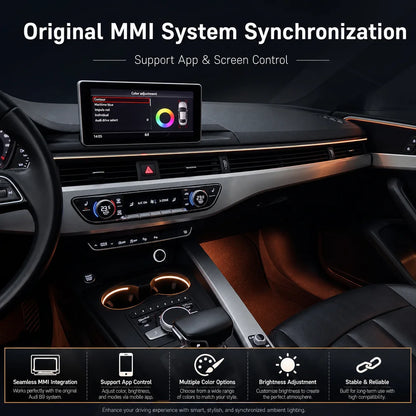 For Audi A4 A5 B9 2017-2024 Oem Ambient Kit Interior Atmosphere