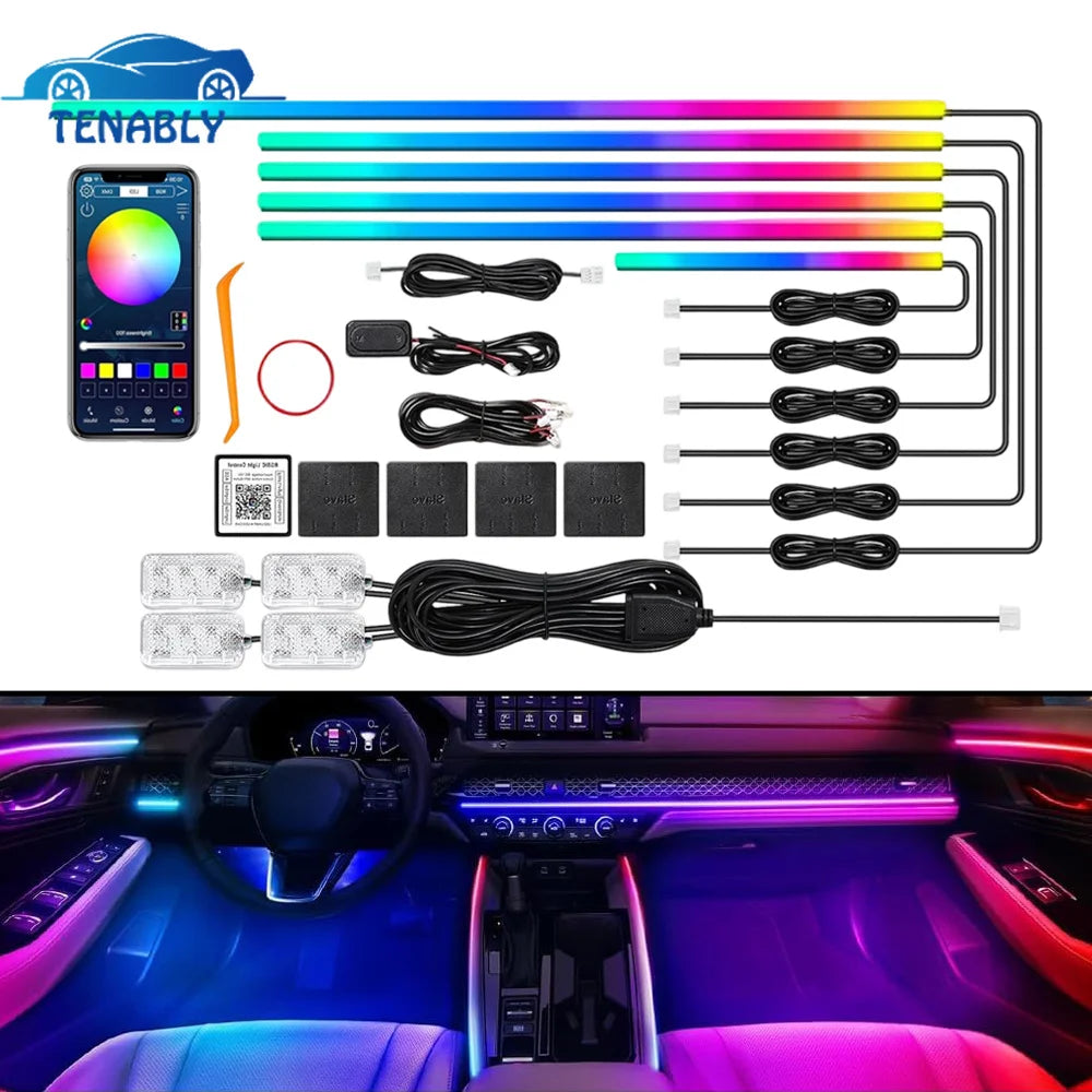 Colorful RGB Interior Kit Dynamic Neon Environmental Strip
