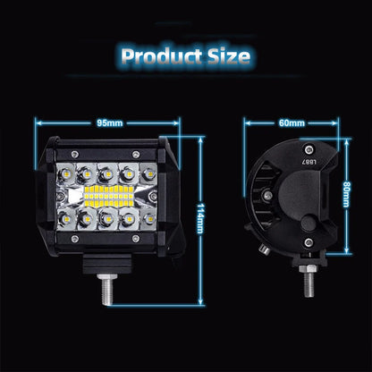Inch 2PCS Work Spot Flood Combo Bar Offroad Working