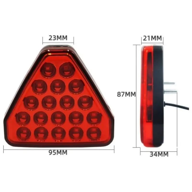 For Motos Pickups F1 Triangle Rear Stop Tail Trucks Cars
