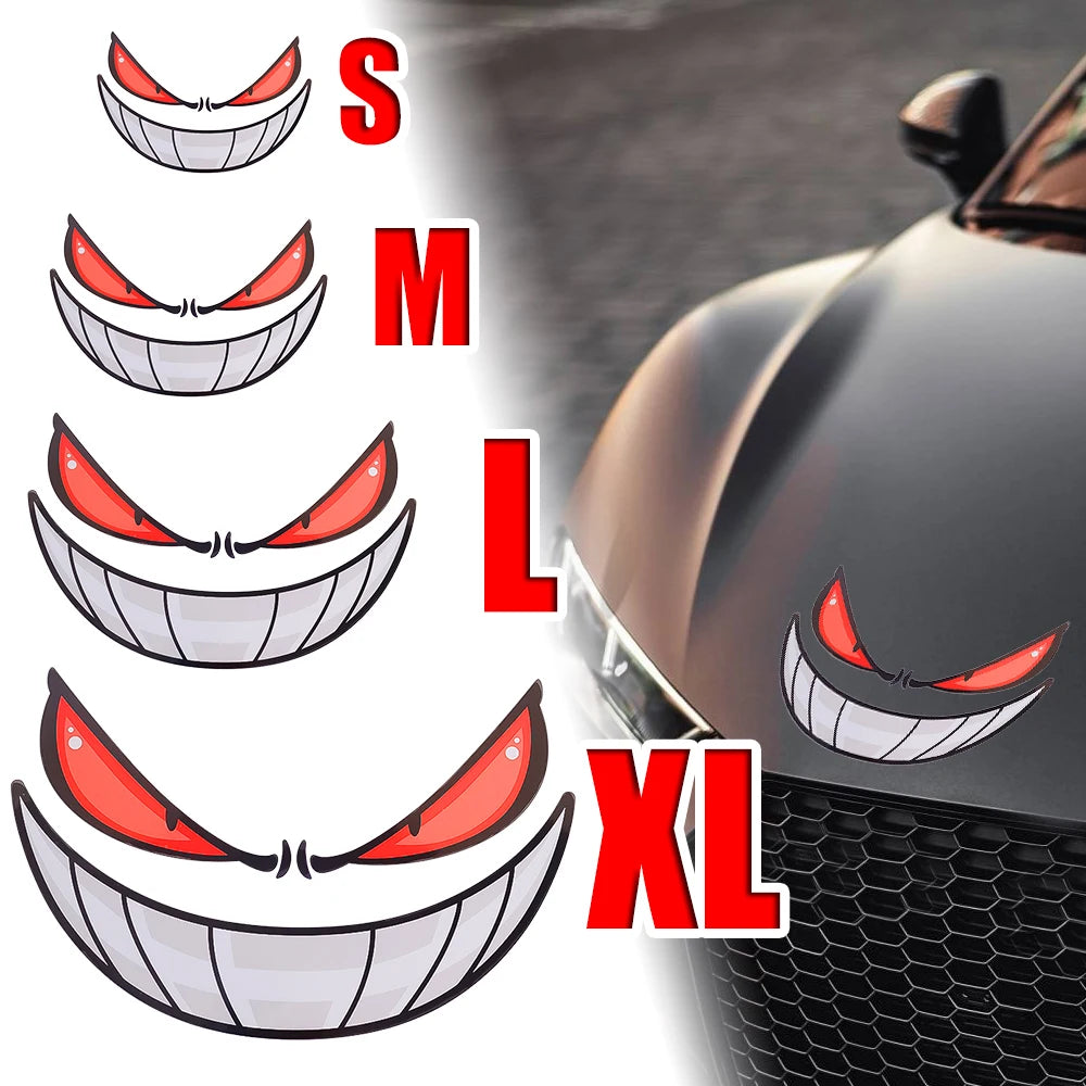 Unique Interesting Motorcycle Personalized Demon Eyes Stickers