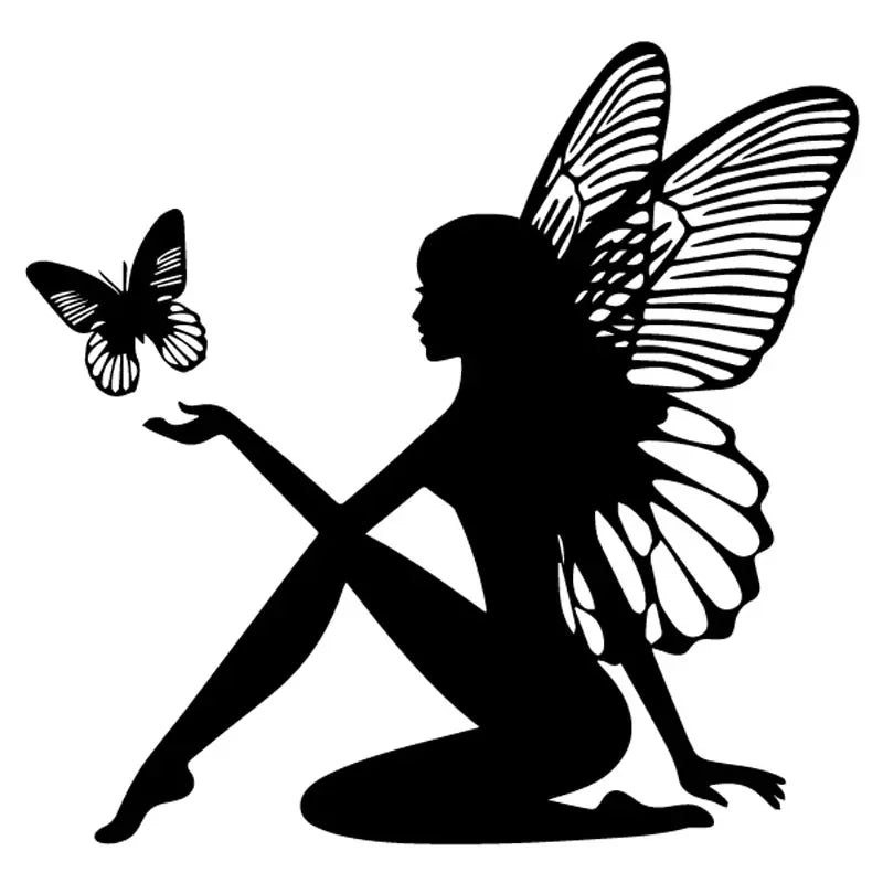 18CM Creativity Butterfly Fairy Fantasy Motorcycle Stickers On