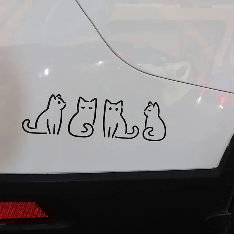 Cute Cat Sticker Vinyl Decal Window Bumper Motorcycle Fridge