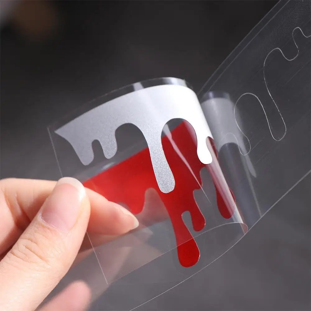 Red Blood Drips Stickers Halloween Theme Glass Headlight Sticker
