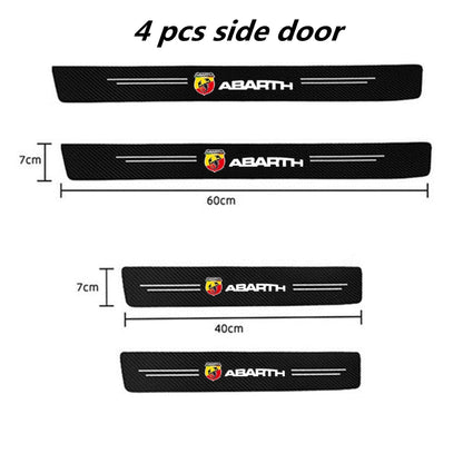 For Fiat Abarth 595 Abarth 500 Carbon Fiber Stickers Door Sill