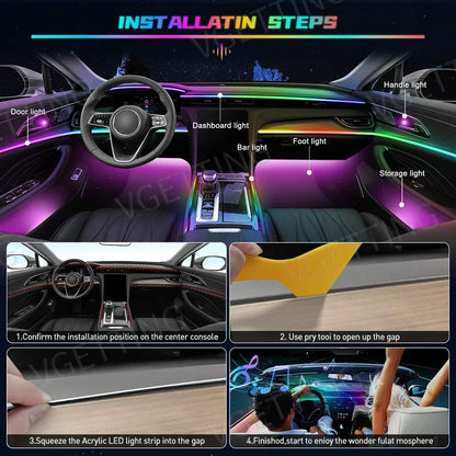 Vgetting In Ambient Dual Zone Symphony RGB Interior Acrylic