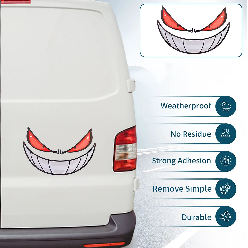 Unique Interesting Motorcycle Personalized Demon Eyes Stickers