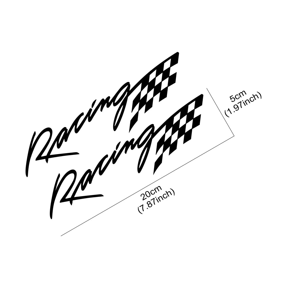 For Auto Rear Window Body Mirror 1pair 20x5cm Stickers Racing