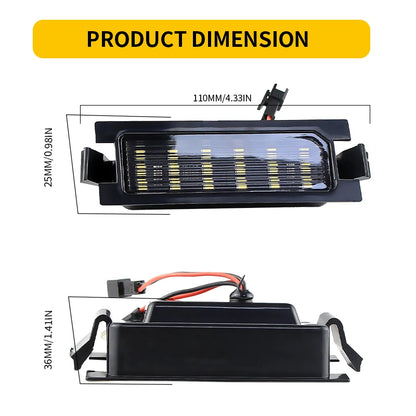 For Hyundai I30 Accent Elantra Gt 2PCS License Number Plate