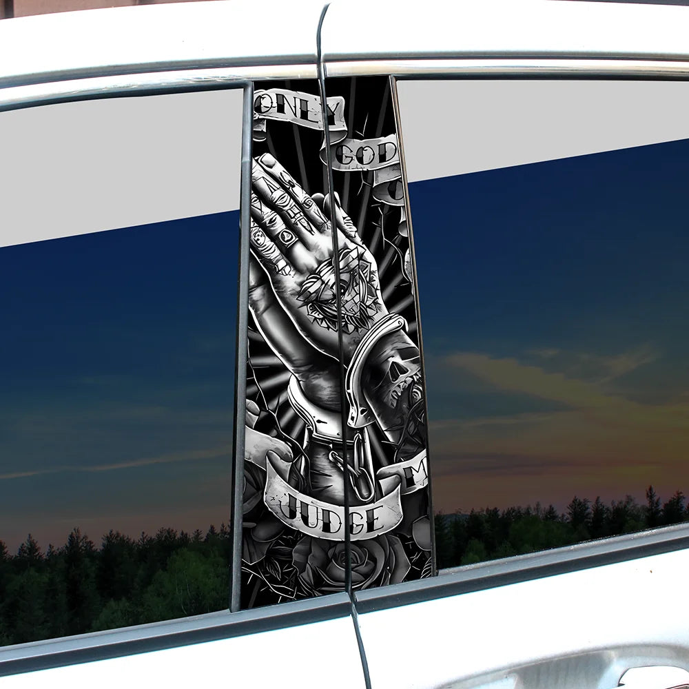 Praying Hands Stickers B Pillar Decal Only God Can