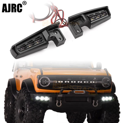 For 1 10 Rc Crawler Front Bumper Spotlight Fog Headlight ABS