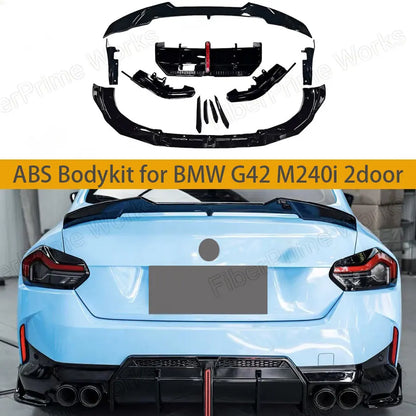 For BMW 2 Series G42 M240I M235I M Sport 2022UP Glossy Black