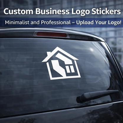 Custom Business Logo Sticker Minimalist Company Decal Window