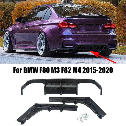 For BMW F80 M3 F82 F83 Rear Bumper Diffuser M4 2015-2020 Spoiler