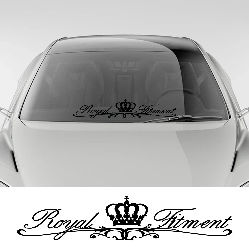 Front Windshield Pvc Sticker Graphics Crown Art Vinyl Film