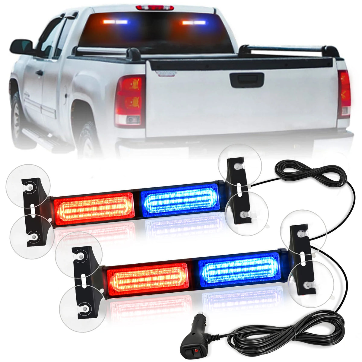 For Construction Tow 2PCS Nilight Strobe bar.front Rear