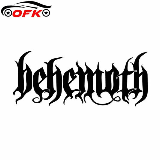 Ofk Dazzling Word Behemoth Sticker Ornament Vinyl Decal Beautiful