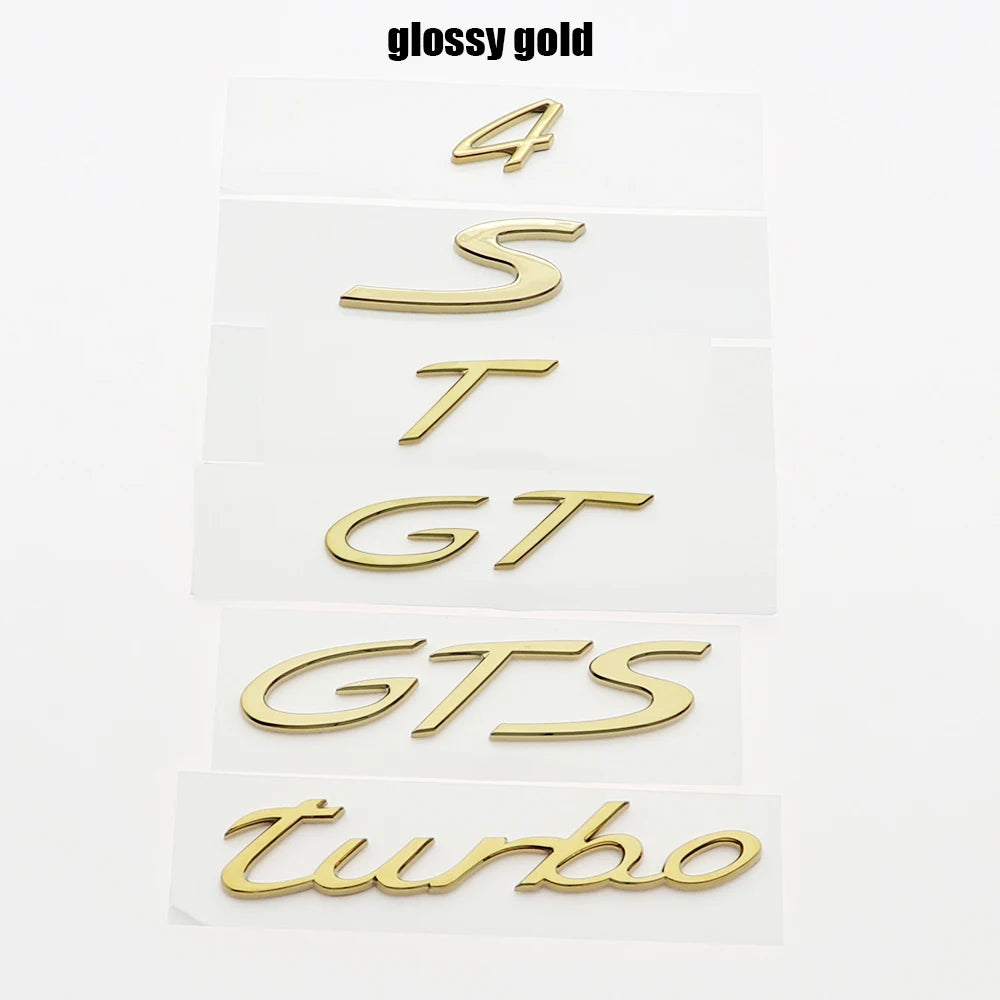 1PC 3D ABS Gts Gt Turbo S T Letter