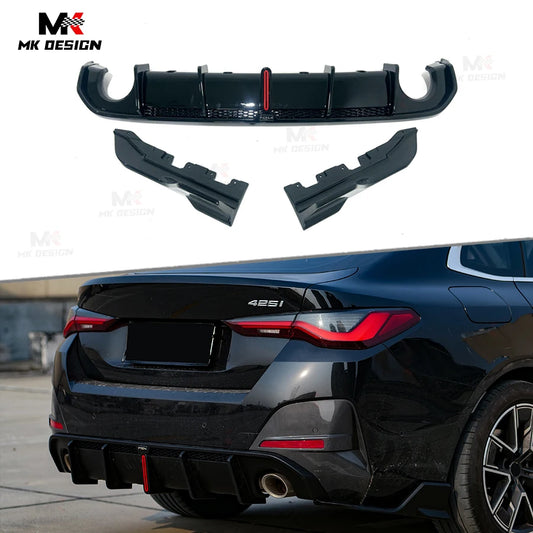 For BMW 4 Series G26 Sedan Vten Pp Rear Diffuser W 2021 Bumper