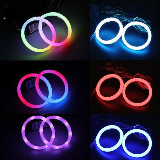 4PCS Set RGB Angel Eyes Halo Rings Cotton 12-24v