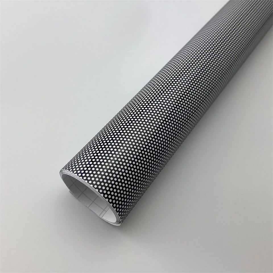 one-way Vision Perforated Mesh Vinyl Film Black self-adhesive