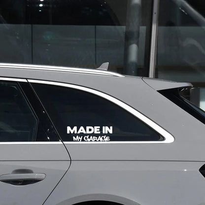 Made In My Garage Funny Stickers Decal Motorcycle Body