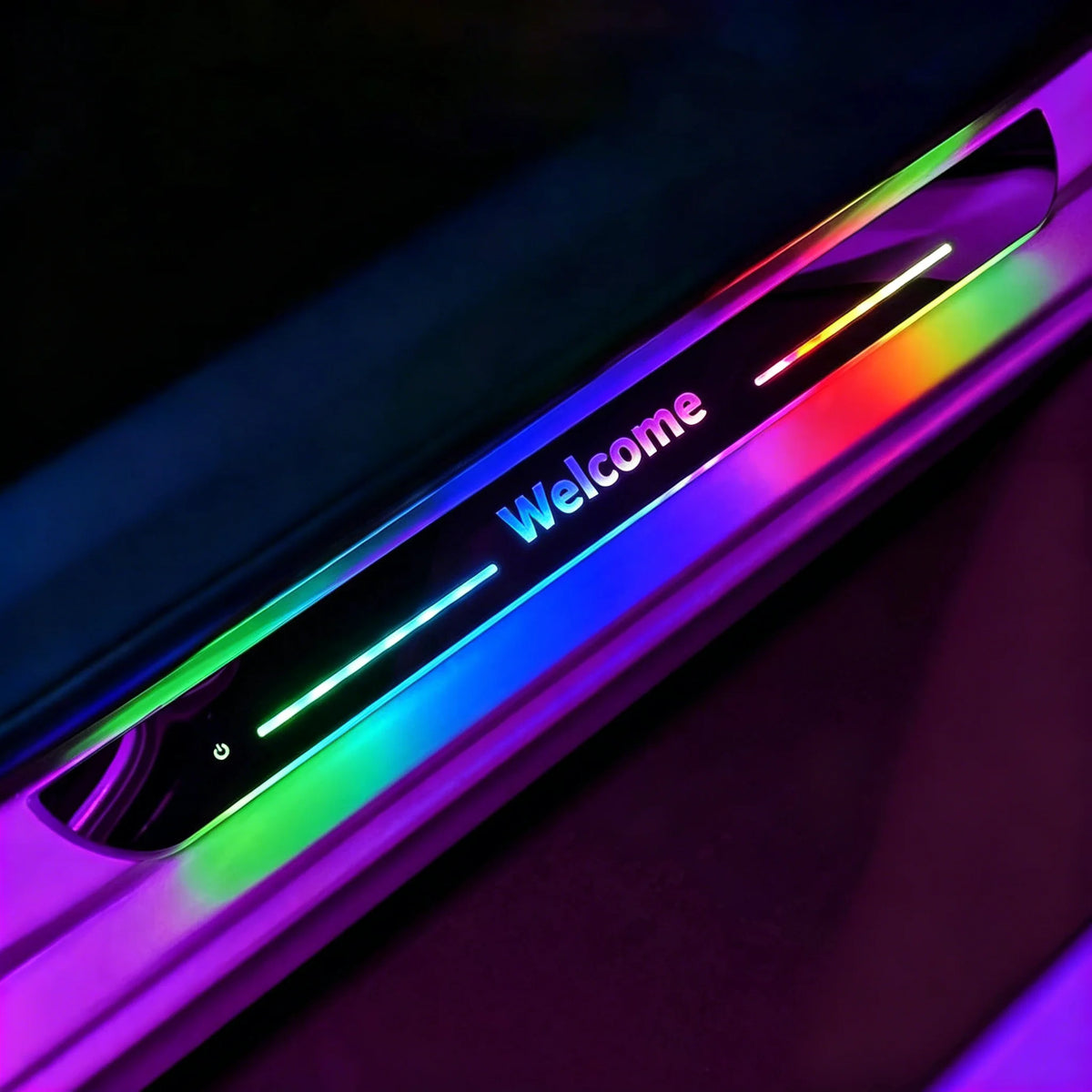 Customized Door Sill Strip Logo Projector USB Power Moving