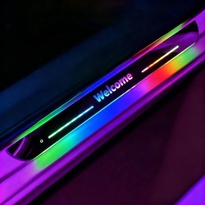 Customized Door Sill Strip Logo Projector USB Power Moving