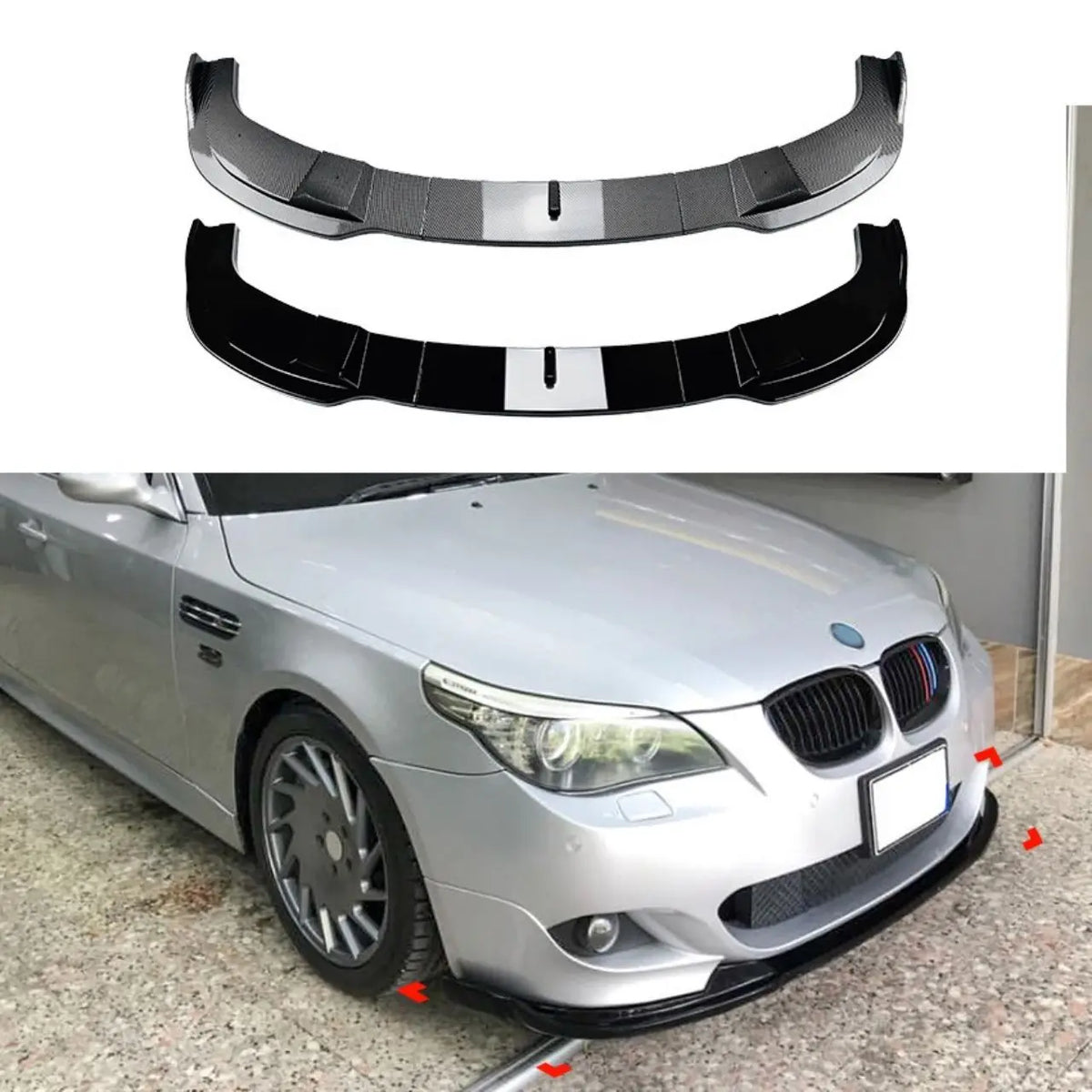 For BMW 5 Series E60 E61 M Sport 2005-2010 Front Bumper Spoiler