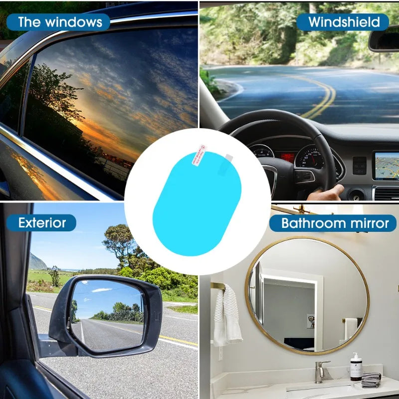 6PCS Rearview Mirror Anti Fog Film Waterproof Window Glass