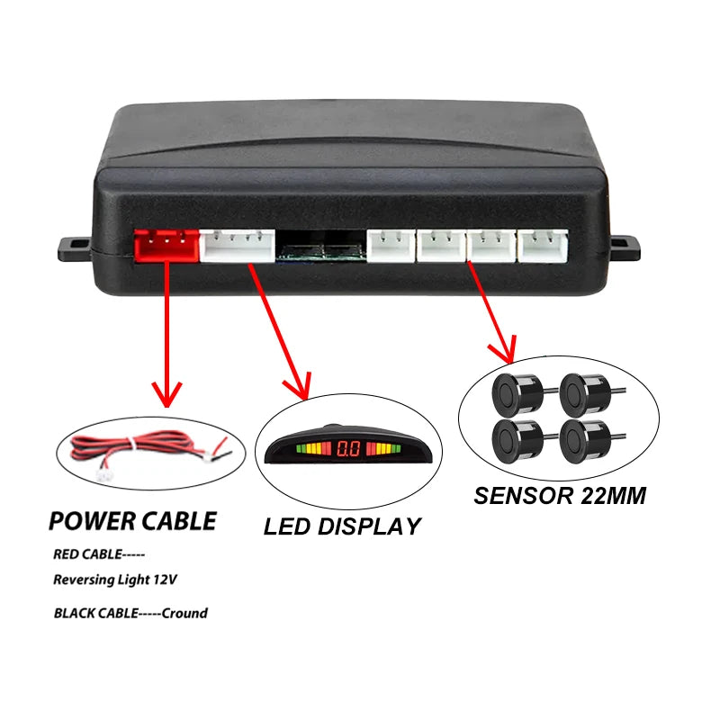 Firstsafe Factory Parking Sensor Kit 4sensors 22MM Backlight