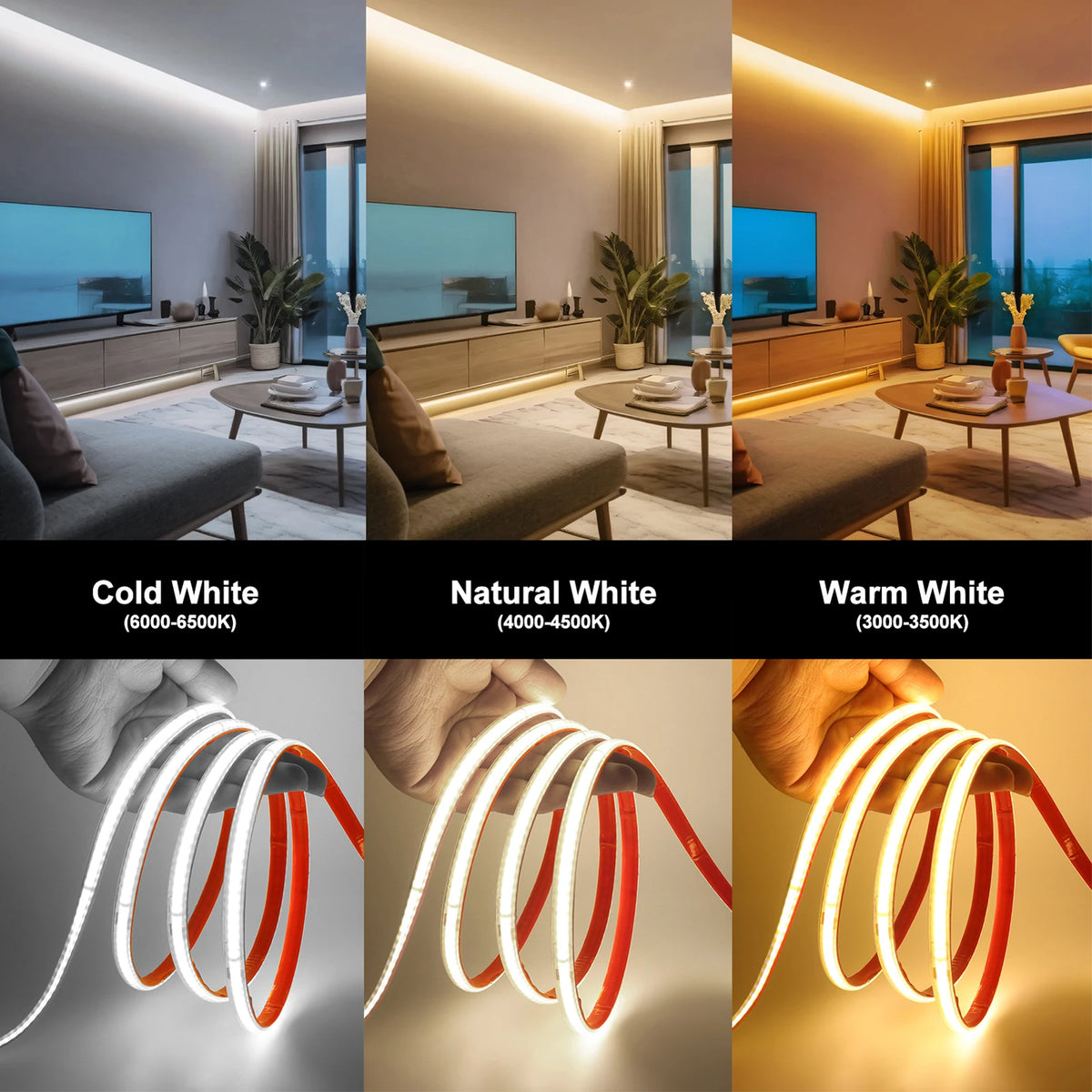 220V Cob Strip Waterproof 0.5m 5M 10M 20M 40M