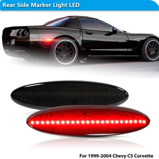 For Chevrolet Chevy Corvette C5 1997-2004 2X Fits Red Lens Rear