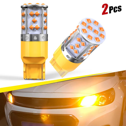 2PCS T20 7440 wy21w Canbus No Error Hyper Flash