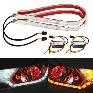 12V Flexible Strip Drl Waterproof Daytime Running Sequential Flow