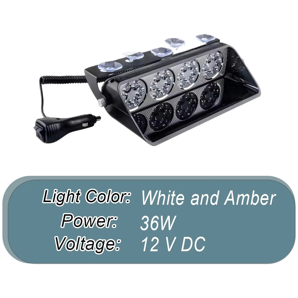 For Universal Vehicles Equipped Strobe White Amber Red A 12V Dc