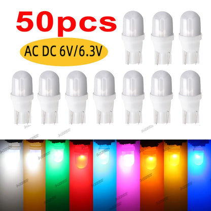 50PCS non-polar Ac Dc 6V 6.3v Bulb Pinball Machine