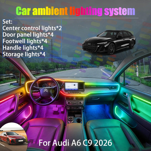 For Audi A6 C9 2026 4L In Ambient Lighting Trunk Interior USB