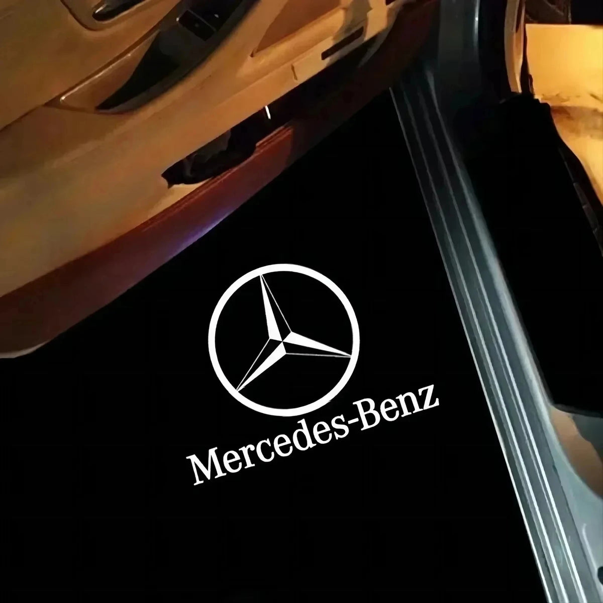 For Mercedes Benz Amg A B 2PCS Door Projector Lamps C M Ml Gla