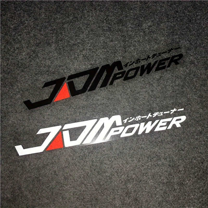 Jdm Windshield Decal Red Black Japanese Text Vinyl Sticker