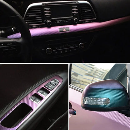 400 600CM 3D Chameleon Vinyl Film Body Carbon Fiber