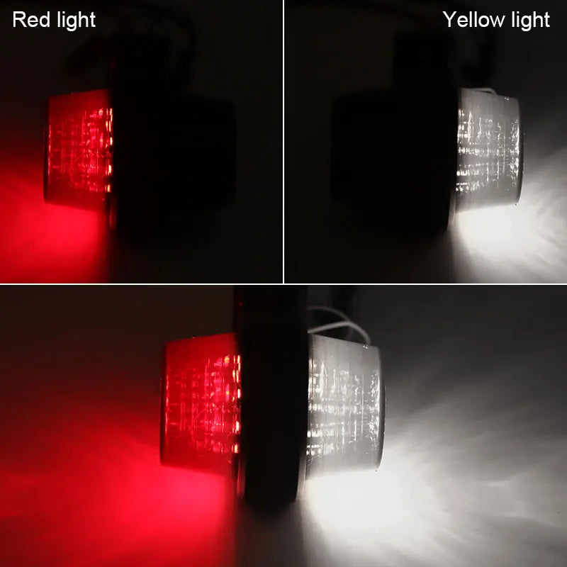 10PCS Red Amber Trailer Outline Smoke Dual Face Side