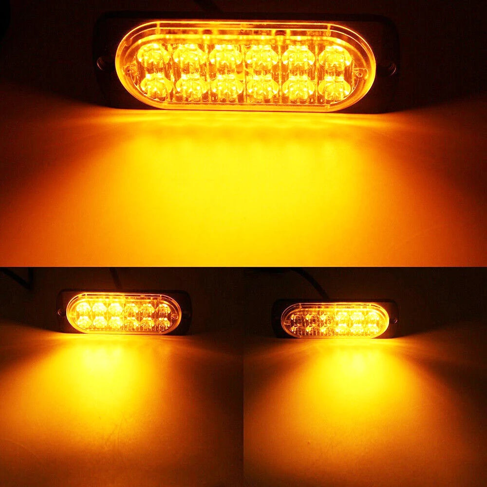 For Auto Drl 12 Strobe Emergency Flashing Beacon Warning 12V 24V