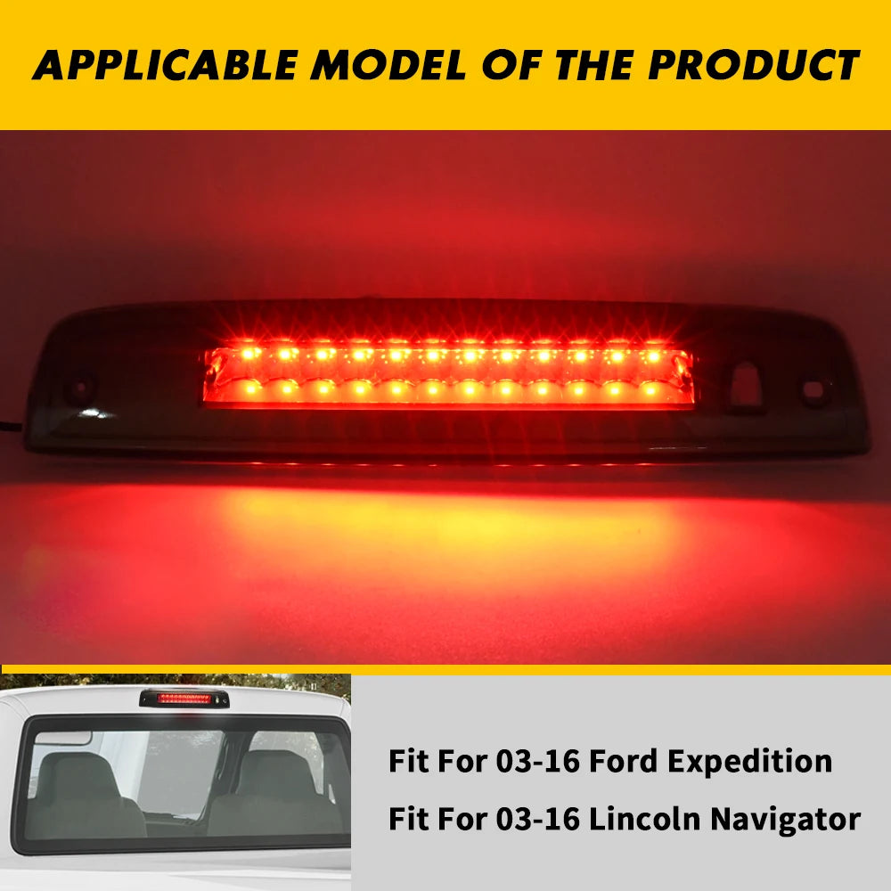 For Ford Expedition 2003-2016 Smoked LED 3RD Third Brake Reverse