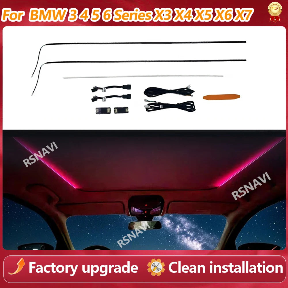 For BMW 2 3 4 5 Colors Sunroof Interior Lighting 6GT Series G20