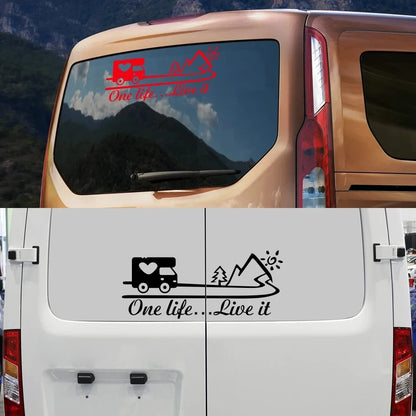 One Life Live It Van Camper Decor Decal Vinyl