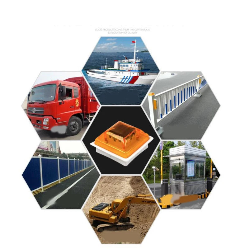 Rechargeable Solar Strobe Warning Highway Guardrail Outline