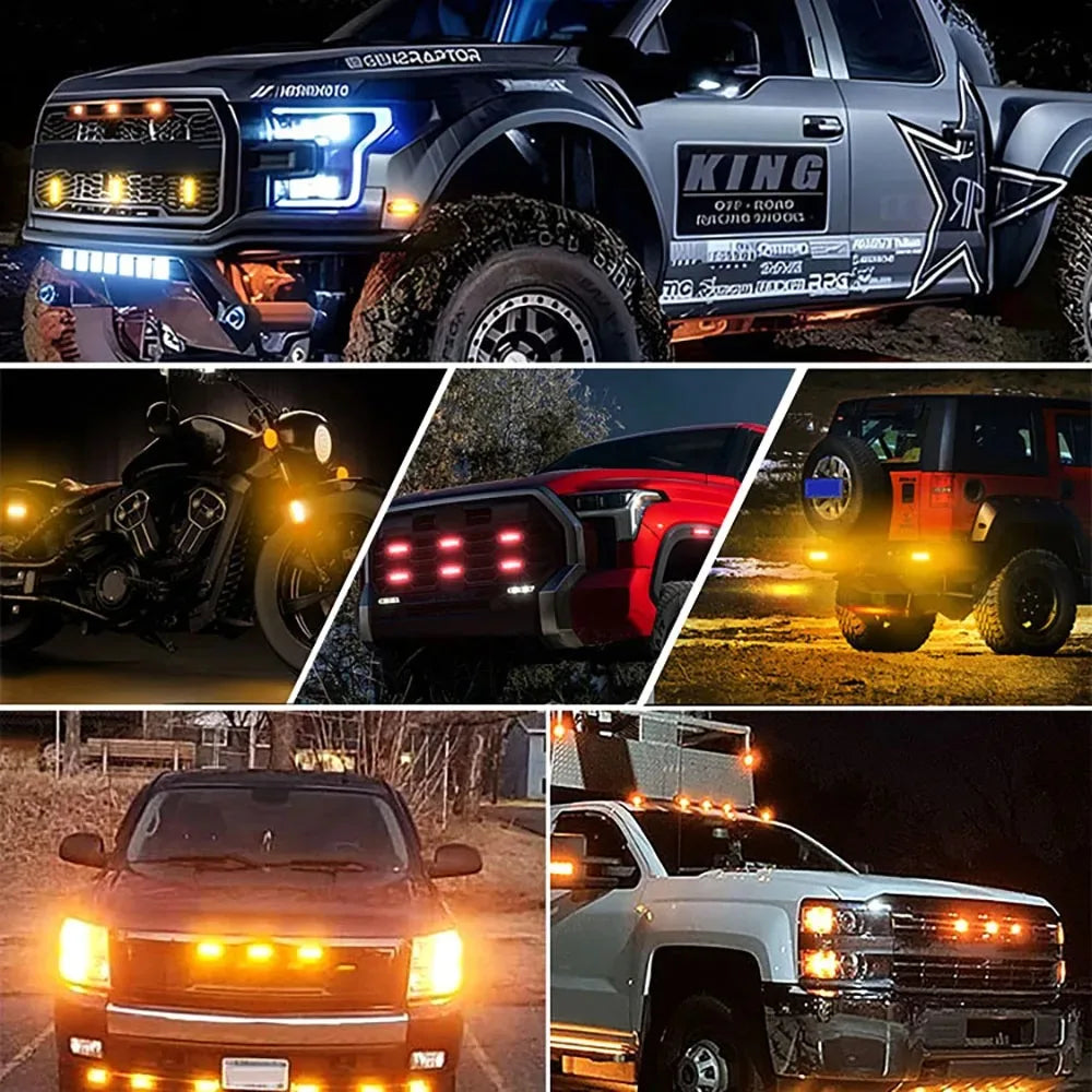 2PCS Strobe Side Marker Warning Daytime Running Truck Tail