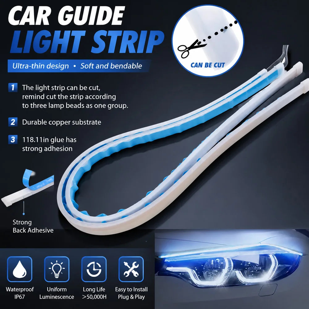 Flexible Day Running Bar Dynamic Startup Drl Waterproof